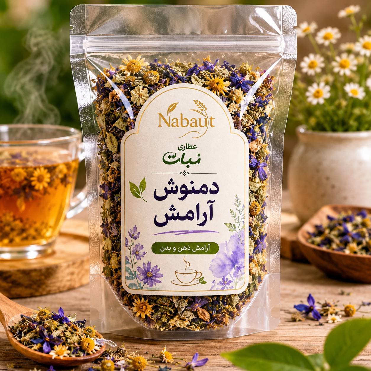 دمنوش آرامش بخش (ترکیب 6 گیاه آرام بخش ) 